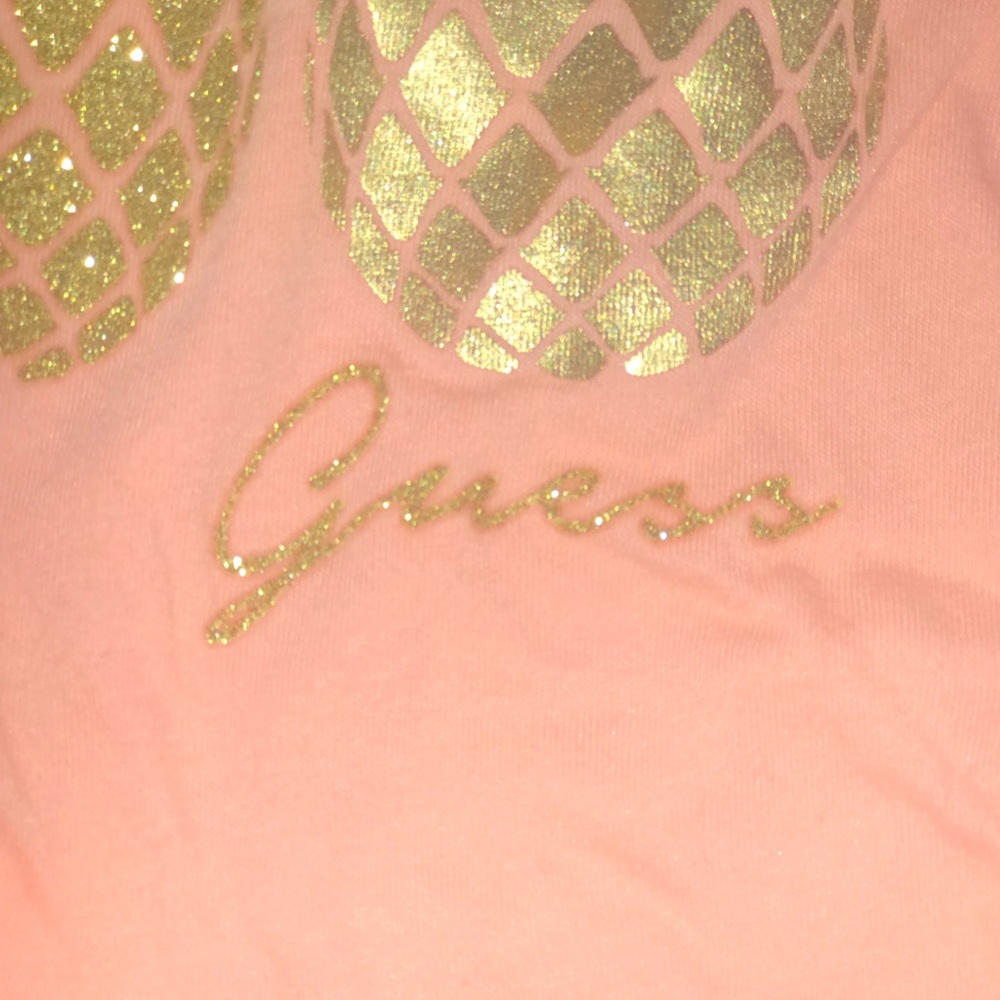 Medium pineapple GUESS shirt orange